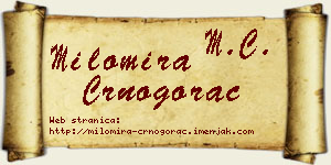 Milomira Crnogorac vizit kartica
